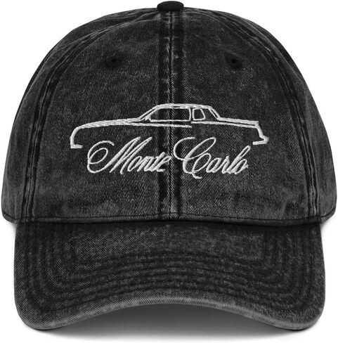 Chevy Monte Carlo Outline Script Custom Classic Car Vintage Cotton Twill Cap Dad Hat in Kuwait