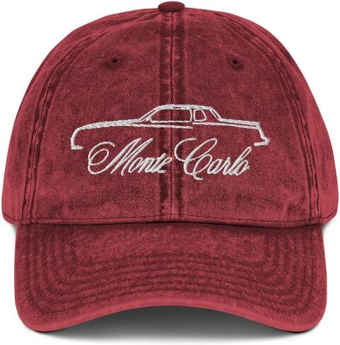 Chevy Monte Carlo Outline Script Custom Classic Car Vintage Cotton Twill Cap Dad Hat in Kuwait