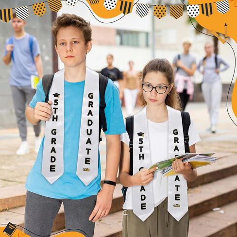 Sosation Grade Graduation Stole Chenille Letter Class of 2026 Grade Graduation Sash Gift Party Decorations Supplies in Kuwait