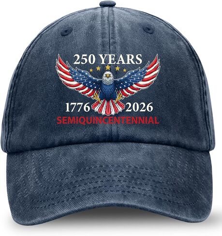 250th Anniversary Hat - Adjustable Navy Blue 250 Year American Anniversary Hat with USA Flag Eagle 1776-2026 Baseball Cap for Men Women Veterans Family Friends Patriotic in Saudi Arabia