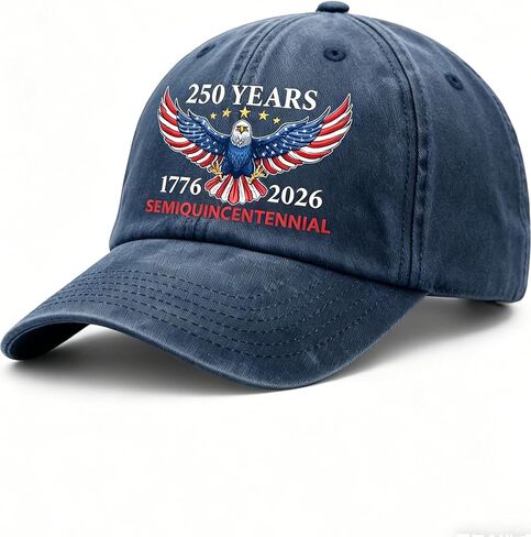 250th Anniversary Hat - Adjustable Navy Blue 250 Year American Anniversary Hat with USA Flag Eagle 1776-2026 Baseball Cap for Men Women Veterans Family Friends Patriotic in Saudi Arabia