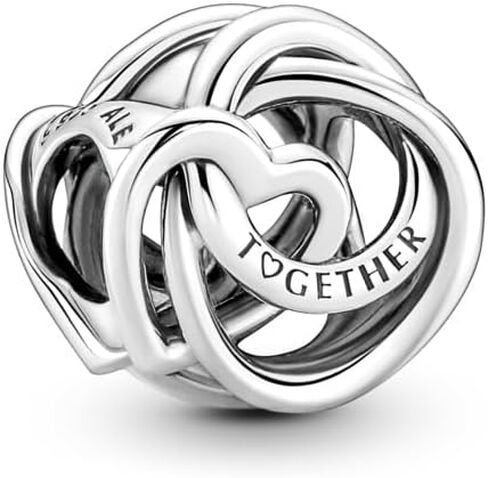 PANDORA Family Always Encircled Heart Charm - Compatible with PANDORA Moments - Stunning Women's Jewelry - Made with Sterling Silver in Kuwait