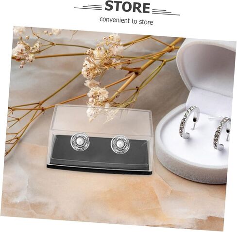 18pcs Jewelry Storage Box Cufflinks Holders Men Ring Organizer for Travel Display Case in Saudi Arabia