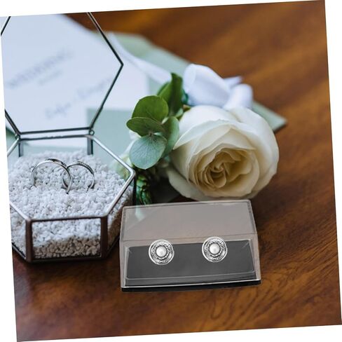 18pcs Jewelry Storage Box Cufflinks Holders Men Ring Organizer for Travel Display Case in Saudi Arabia