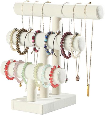 Bracelet Holder Stand,Bracelet Organizer Display for Selling,Bangle Organizer for Women,Watch Storage Holder for Men,Jewelry Business Supplies (Beige) in Saudi Arabia