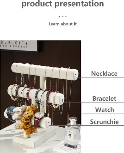 Bracelet Holder Stand,Bracelet Organizer Display for Selling,Bangle Organizer for Women,Watch Storage Holder for Men,Jewelry Business Supplies (Beige) in Saudi Arabia