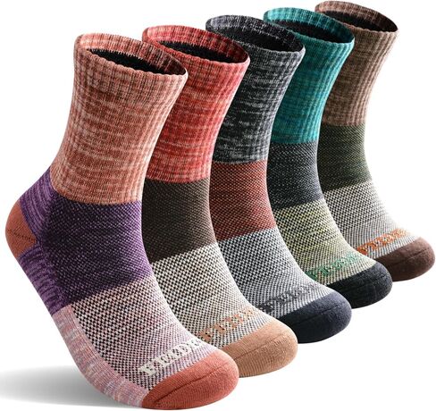 FEIDEER Women's Hiking Walking Socks, Outdoor Recreation Socks Wicking Cushion Crew Socks in Saudi Arabia