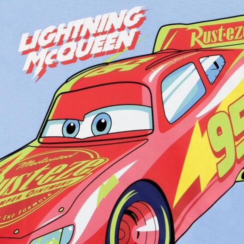 Disney Shirts for Kids, Lightning McQueen T Shirt Pack of 3, Boys Cars T Shirt, Multicolor 8 in Kuwait