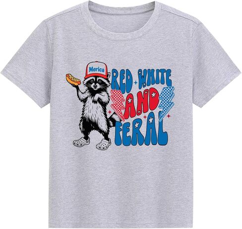 Kids 4th of July Shirt Boys Girls American Flag Largemouth Bass Patriotic T-Shirt Toddler Independence Day Tee 2-7 Years in Kuwait