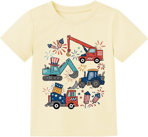 Kids 4th of July Shirt Boys Girls American Flag Largemouth Bass Patriotic T-Shirt Toddler Independence Day Tee 2-7 Years in Kuwait