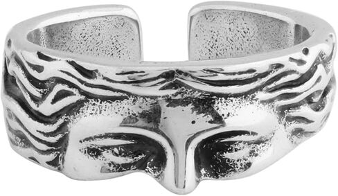 Sacina Face Ring, Gothic Emo Punk Grunge Ring, Christmas Jewelry Gift in Kuwait