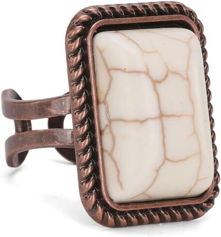 Montana West Rustic Couture's Bohemian Turquoise Cuff Ring for Women Cowgirl in Kuwait