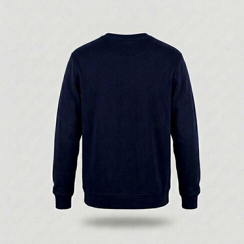 Artisan Owl F.D NY-Inspired Embroidered Crew Neck Sweatshirt, Relaxed Fit, Navy Blue in Kuwait
