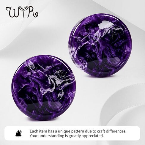 WYR Acrylic Ear Gauge 4pc Set (2 Hollow & 2 Solid): Lightweight Hypoallergenic Ear Plugs for Daily Wear & Piercing Expansion in Saudi Arabia