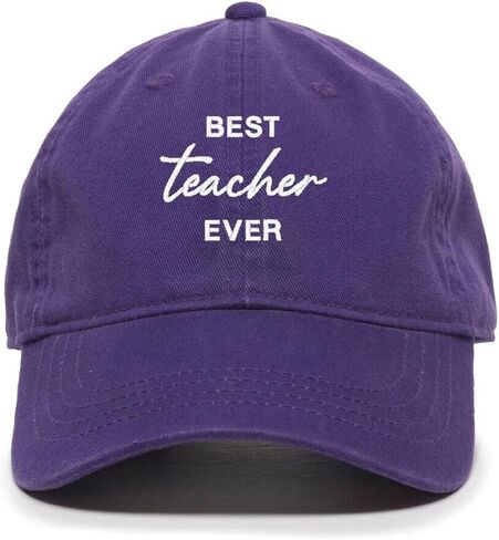 DSGN By DNA Best Teacher Ever Embroidered Baseball Cap Cotton Adjustable Dad Hat in Kuwait