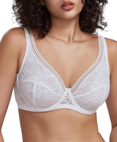 Minimizer Bras for Women Full Coverage Underwire Support Lifting Bras Unlined Lace Plus Size Breathable Everyday Bra in Saudi Arabia