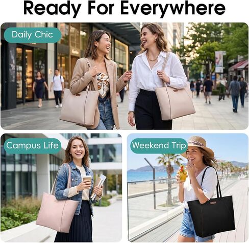 HomemeDiary Tote Bag for Women, Lightweight Nylon Work Tote, Waterproof Shoulder Bag Handbag for Dating School Travel in Kuwait