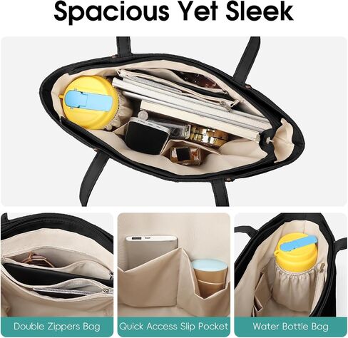 HomemeDiary Tote Bag for Women, Lightweight Nylon Work Tote, Waterproof Shoulder Bag Handbag for Dating School Travel in Kuwait