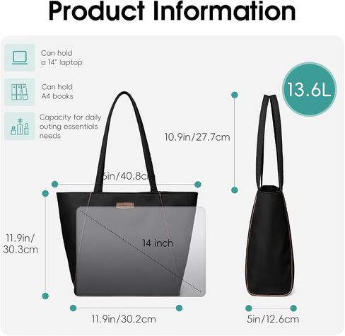 HomemeDiary Tote Bag for Women, Lightweight Nylon Work Tote, Waterproof Shoulder Bag Handbag for Dating School Travel in Kuwait