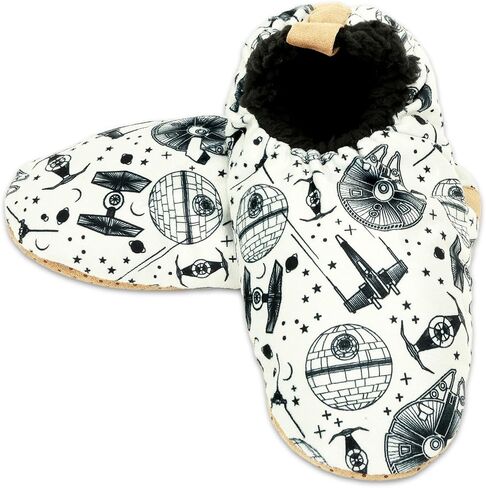 مجموعة جوارب STAR WARS Slipper - حزمة مع شباشب منزلية غامضة تتميز بصقر الألفية، ونجمة الموت، وTIE Fighter Plus، شباشب للرجال مقاس M/L in Kuwait