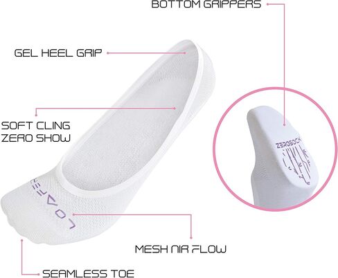 ZeroSock Bamboo Viscose Ultra-Low No Show Socks (4 Pairs Per Box) in Saudi Arabia