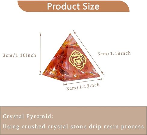 Crystal Pyramids Set Made of Crystals and Healing Stones 3cm/1.18in Healing Crystal Set Crystal Energy Tower Multi Colored Chakra Pyramid Set Suitable for Home Decor in Saudi Arabia
