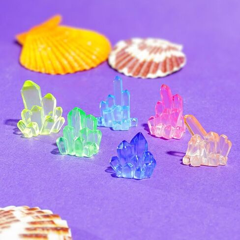30PC Random Mini Glow-in-The-Dark Resin Crystals Decoration– Vibrant Semi-Transparent Decor for Tabletop/Fairy Garden/Indoor Botanicals/Room Decoration in Saudi Arabia