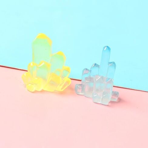 30PC Random Mini Glow-in-The-Dark Resin Crystals Decoration– Vibrant Semi-Transparent Decor for Tabletop/Fairy Garden/Indoor Botanicals/Room Decoration in Saudi Arabia