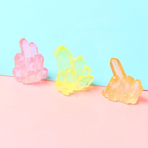 30PC Random Mini Glow-in-The-Dark Resin Crystals Decoration– Vibrant Semi-Transparent Decor for Tabletop/Fairy Garden/Indoor Botanicals/Room Decoration in Saudi Arabia