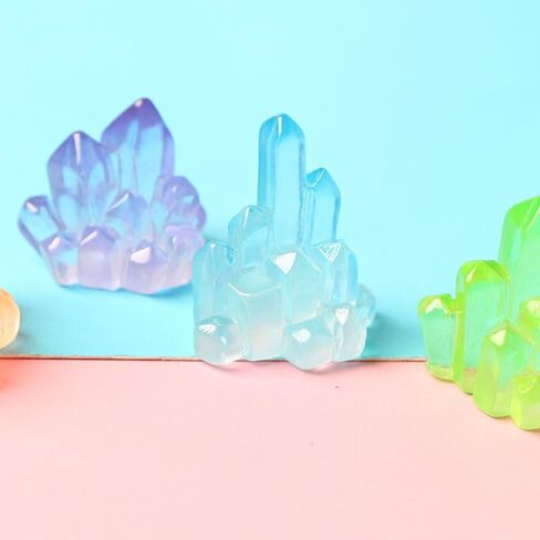 30PC Random Mini Glow-in-The-Dark Resin Crystals Decoration– Vibrant Semi-Transparent Decor for Tabletop/Fairy Garden/Indoor Botanicals/Room Decoration in Saudi Arabia