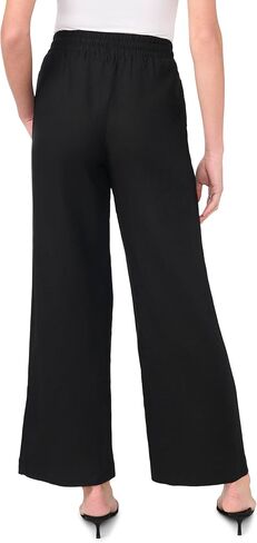 CeCe Women's Elastic Tie Waist Wavy Tapered Pant in Kuwait