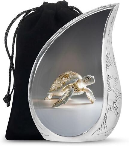 Fantasy Avian Turtle Urns for Human Ashes Adult Male & Female, Funeral Large Cremation Urn for Human Ashes Adult Woman & Man, Memorial Decorative Urns 10Inch in Saudi Arabia