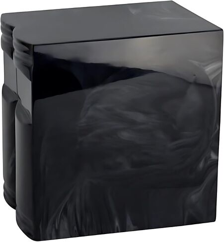 Custom Engraved Onyx Cultured Marble Book Urn for Two- Black - Companion Size - Cremation Urns for Human Ashes - Ground Burial, Home Memorial and Funeral Cremation Urn in Saudi Arabia