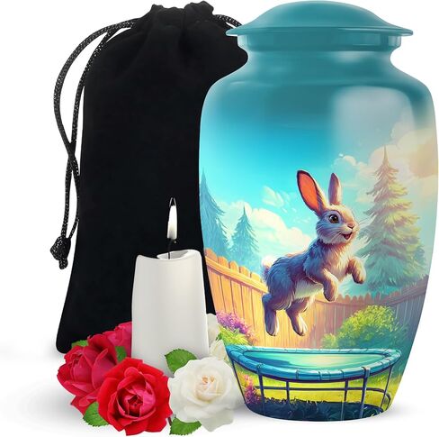 Yatskia Black Rabbit Mini Memorial Urns for Human Ashes Adult Male and Female, Small Funeral Keepsake Urn for Ashes Adult, (Classic Pack of 1, 3 Inch) in Saudi Arabia