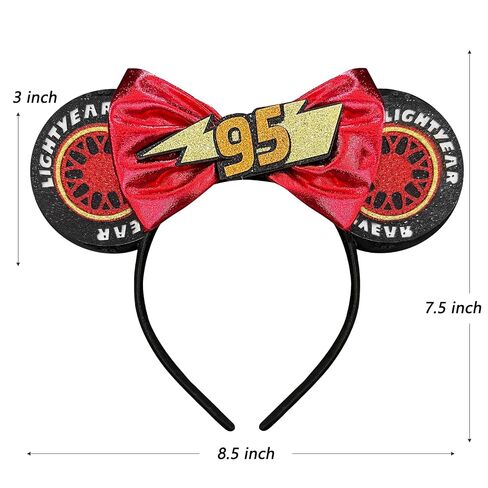 Mouse Ears Headband for Women Sequin Bows Cute Mouse Ears Headband Halloween Mouse Ears (02-Car) in Saudi Arabia