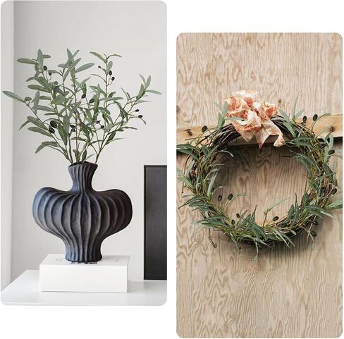 SNAIL GARDEN 4 Pack 41.3in Faux Olive Branches with Flocked Realistic Leaves,Large Tall Artificial Greenery Stems, 216 Leaves Green Olive Branch Stems, Olive Branches for Vases Home Wedding Decor in Kuwait