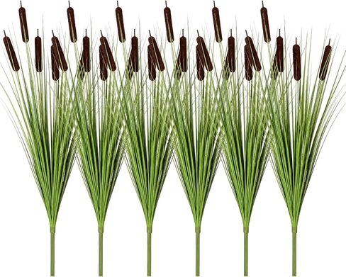 6 قطع من Riceshoot 33 بوصة ذيول قطط زهور اصطناعية ونباتات صناعية مقاومة للأشعة فوق البنفسجية ونباتات عشبية طويلة القامة ومزهرية أرضية حشو للأماكن الداخلية والخارجية DIY ديكور المنزل والمكتب وحدائق الزفاف in Kuwait