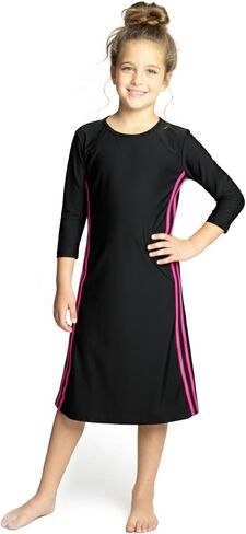 Shira Modest Girls Swim Dress | 3/4 Sleeve Swimdress, Full Coverage Bathing Suit | Tznius UPF 50+ Quick-Dry in Kuwait