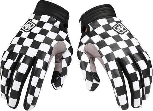 Checkered Full Finger Off-Road Motorcycle,Dirt Bike,ATV, BMX, MTB Racing Gloves Breathable & Anti-Slip Outdoor Sports Gloves for Men & Women in Saudi Arabia