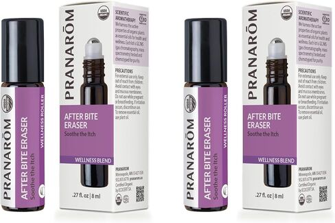 Pranarom - Bug Bite Eraser Roller Wellness Blend - 8ml - Essential Oil Wellness Blend - Outdoor Adventures, Fast-Acting, Organic, Easy Application - Camping, Perfect for Outdoors (16ml, 2-Pack) in Saudi Arabia