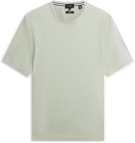 Ted Baker Men's Short Sleeve Linen Cotton Blend T-Shirt - Lightweight Breathable Crew Neck Tee in Kuwait