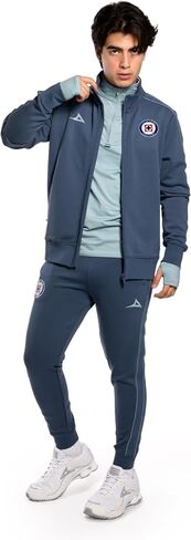 Pirma Cruz Azul 2026-2027 Track Jacket, Steel Blue, Full-Zip, Official Club Apparel in Saudi Arabia