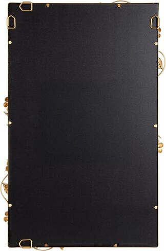 Kate and Laurel Rosella Modern Ornate Rectangle Wall Mirror, 20 x 30, Gold, Decorative Rectangular Mirror with Floral Detailing for Use as Bathroom Mirror for Over Sink or Cute Kids Room Decor in Kuwait