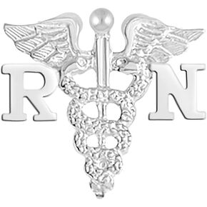 NursingPin - Registered Nurse RN Nursing Pin for Graduation in Silver in Saudi Arabia