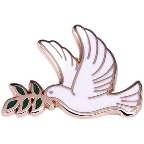 Dove Of Peace Enamel Pin Pigeons carrying olive branches Badge Brooch For Backpacks in Kuwait