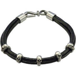 Truth Leather Bracelet with Skulls - Mysterious and Wild in Saudi Arabia