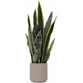 ATZXVIM Artificial Snake Plant 26.5" Tall Faux Sansevieria Plant with Pot Fake Potted Plant for Home Living Room Office Indoor Outdoor Decor in Kuwait