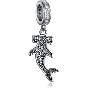 Hammerhead Shark Charm for Bracelet 925 Sterling Silver Ocean Charms Hammerhead Shark Jewelry Gifts for Women in Saudi Arabia