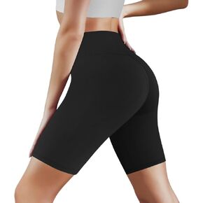 Women's High Waisted Compression Biker Shorts 8", Buttery Soft Spandex Workout Yoga Shorts Athletic Running Gym in Saudi Arabia