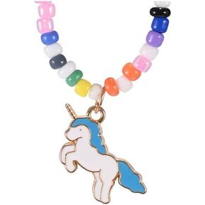 Colorful Beaded Unicorn Necklace for Teen Girl Women, Trendy Beaded Necklace Graduation Gifts Ideas Pendan in Saudi Arabia